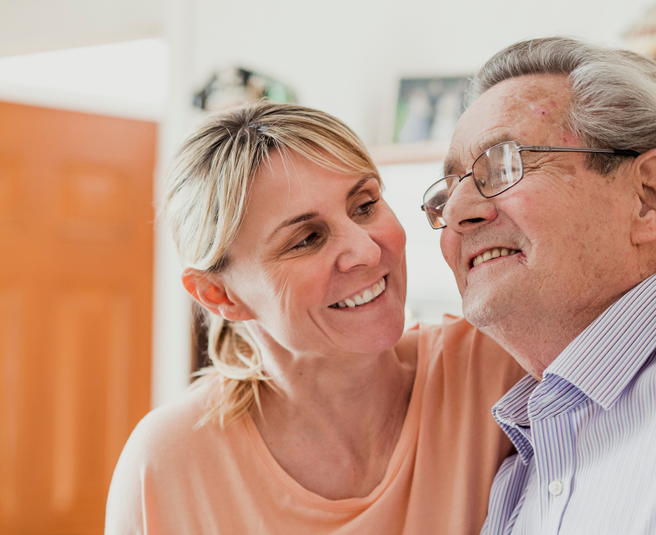 woman as a carer and older man