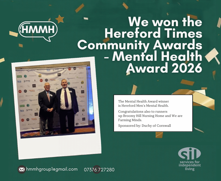 Hereford Mens Mental Health win Hereford Times Community Mental Health Award 2026 photo at award ceremony