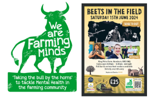 Beets in the Field advertising poster for the event on Saturday 15th June at King Pitts Farm Aconbury. featuring Soul'd Out, Rory, Mirrorball.